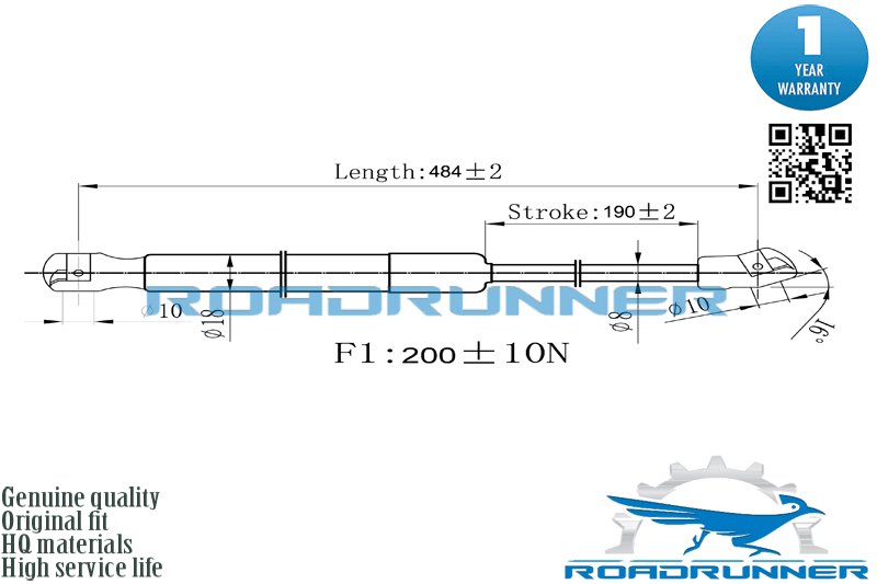 Амортизатор газовый RoadRunner                RR-32232-GSP