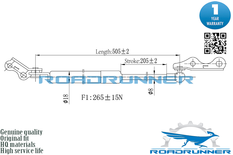 Амортизатор газовый RoadRunner                RR-32299-GSP