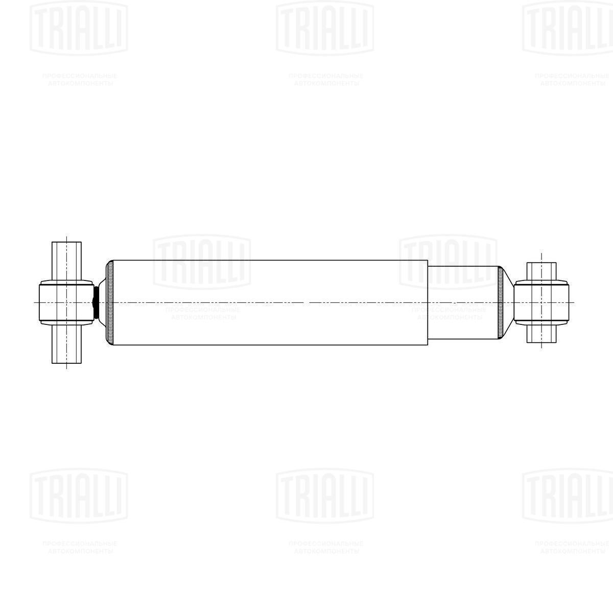 Амортизатор для а/м Volvo VN (96-)/vnl (06-)/vt (06-) (387/629 16x100 16x66 o/o) пер. HCV - Trialli AH 53023