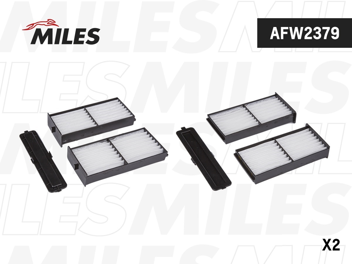 Фильтр салона mitsubishi pajero pinin 00- (2шт) - Miles AFW2379