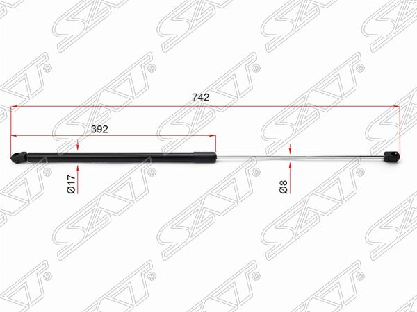 Амортизатор капота - SAT ST-3B0823359C