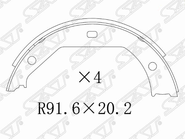 Колодки тормозные барабанные зад BMW 3 e46/e90/f30 99-18/ 5 E39 95-03 - SAT ST-28-0074