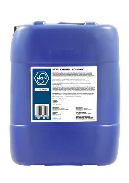 10w-40 diesel a-line cf sl 20л полусинт мотор масло NGN V272085817 13225₽