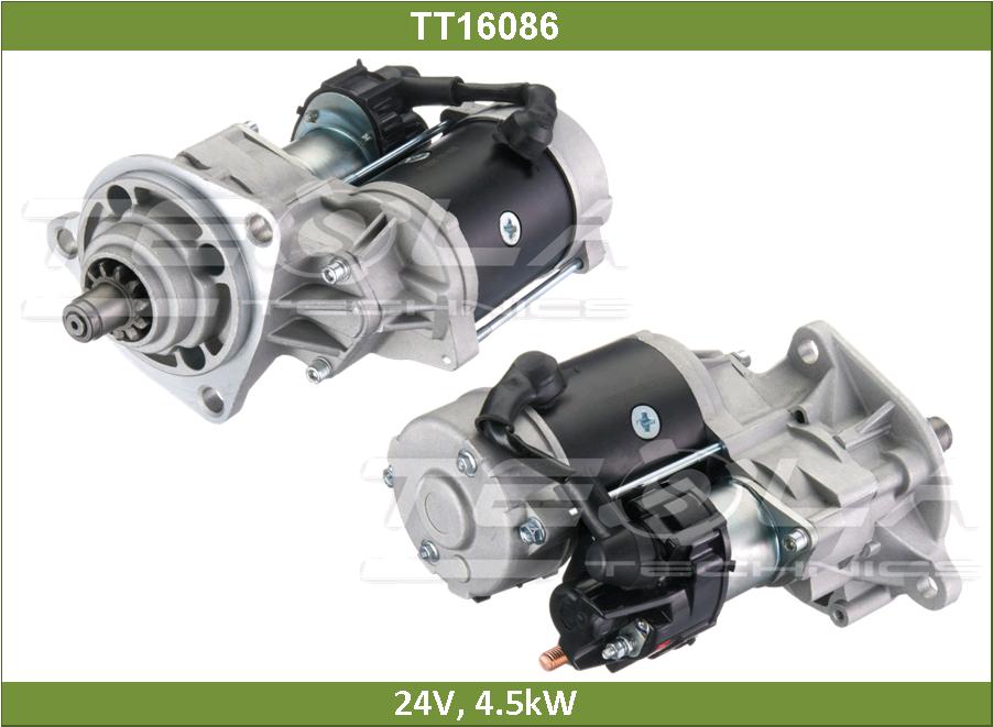 Стартер 24В 4,5квт z=11 JCB экскаваторs eng. isuzu [6bg1] - Tesla TT16086