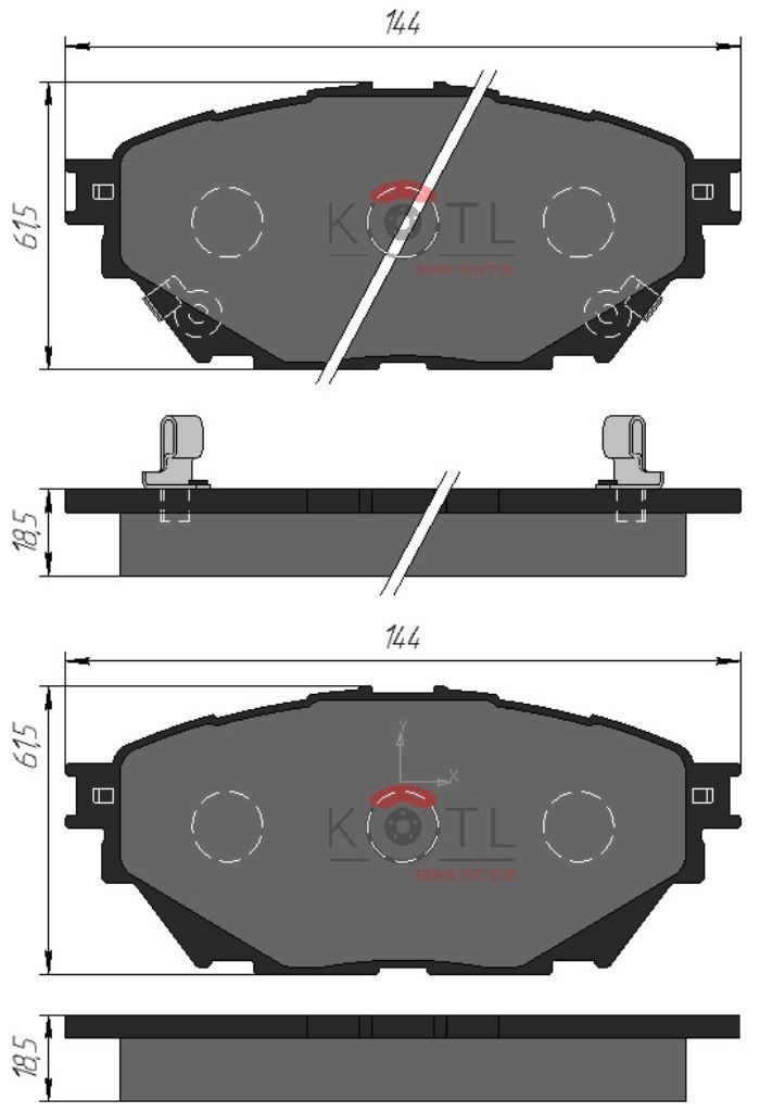 Колодки тормозные - KoTL 3611KT