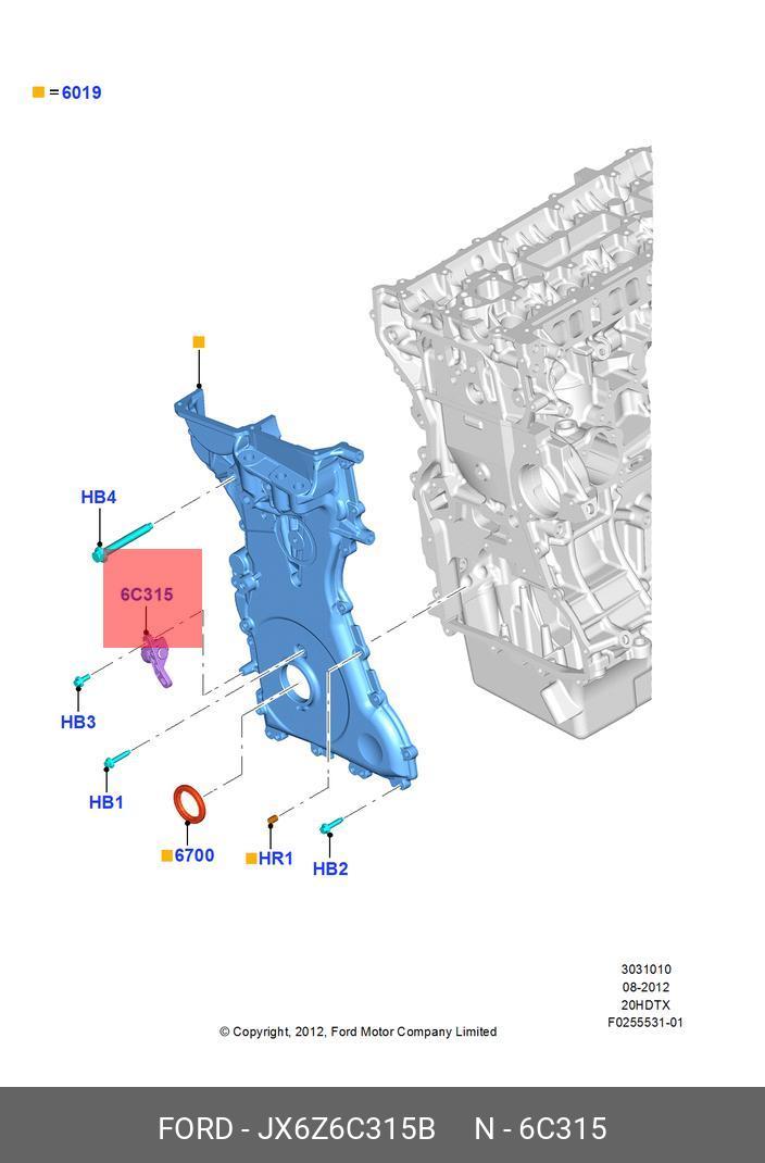датчик положения коленвала - Ford JX6Z6C315B