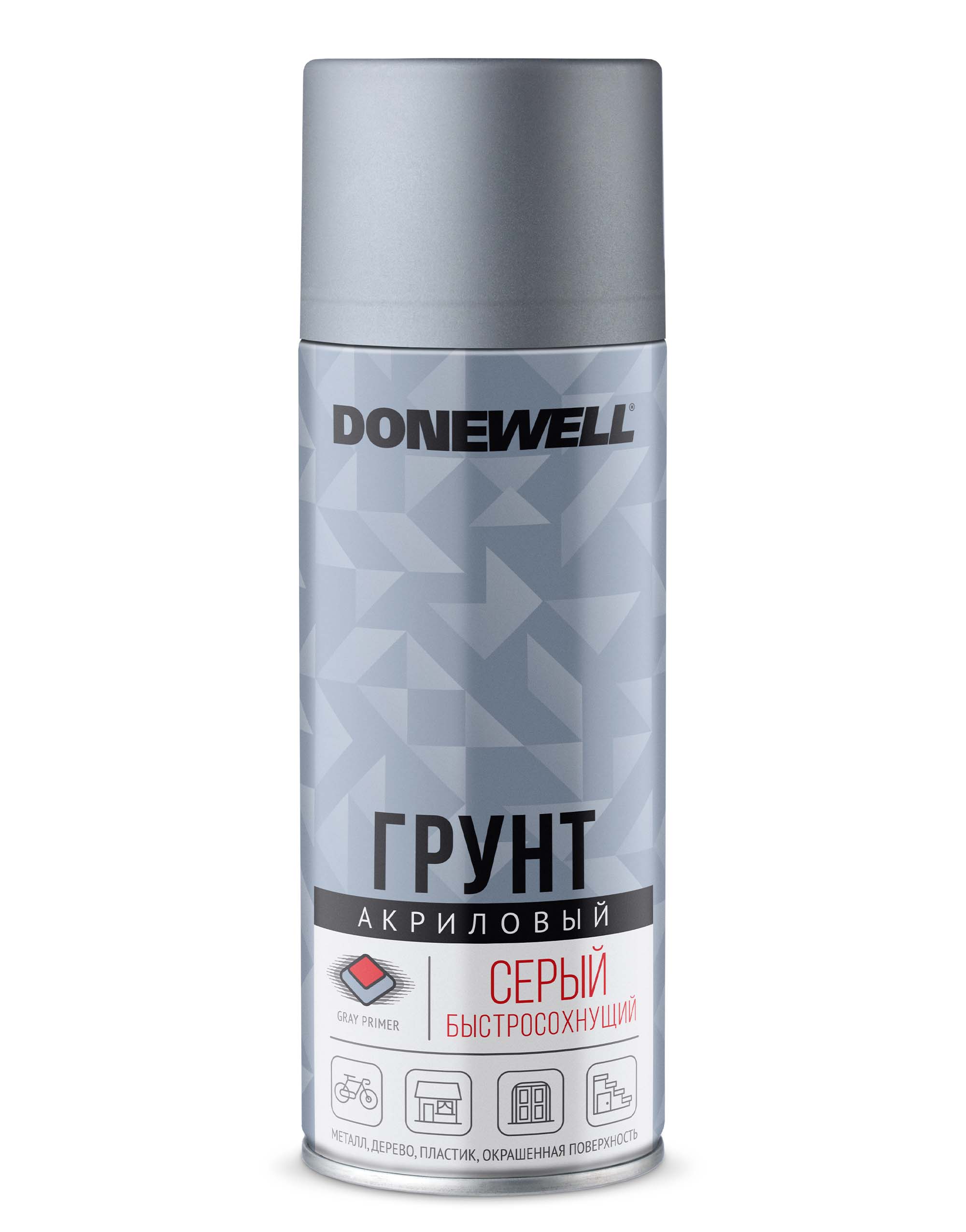 Грунт универсальный акриловый (серый) 520 мл - DONEWELL DW-2101