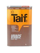 Taif vivace 5w-40 sn/cf, a3/b4 (синт) 1л масло моторное - TAIF 211025