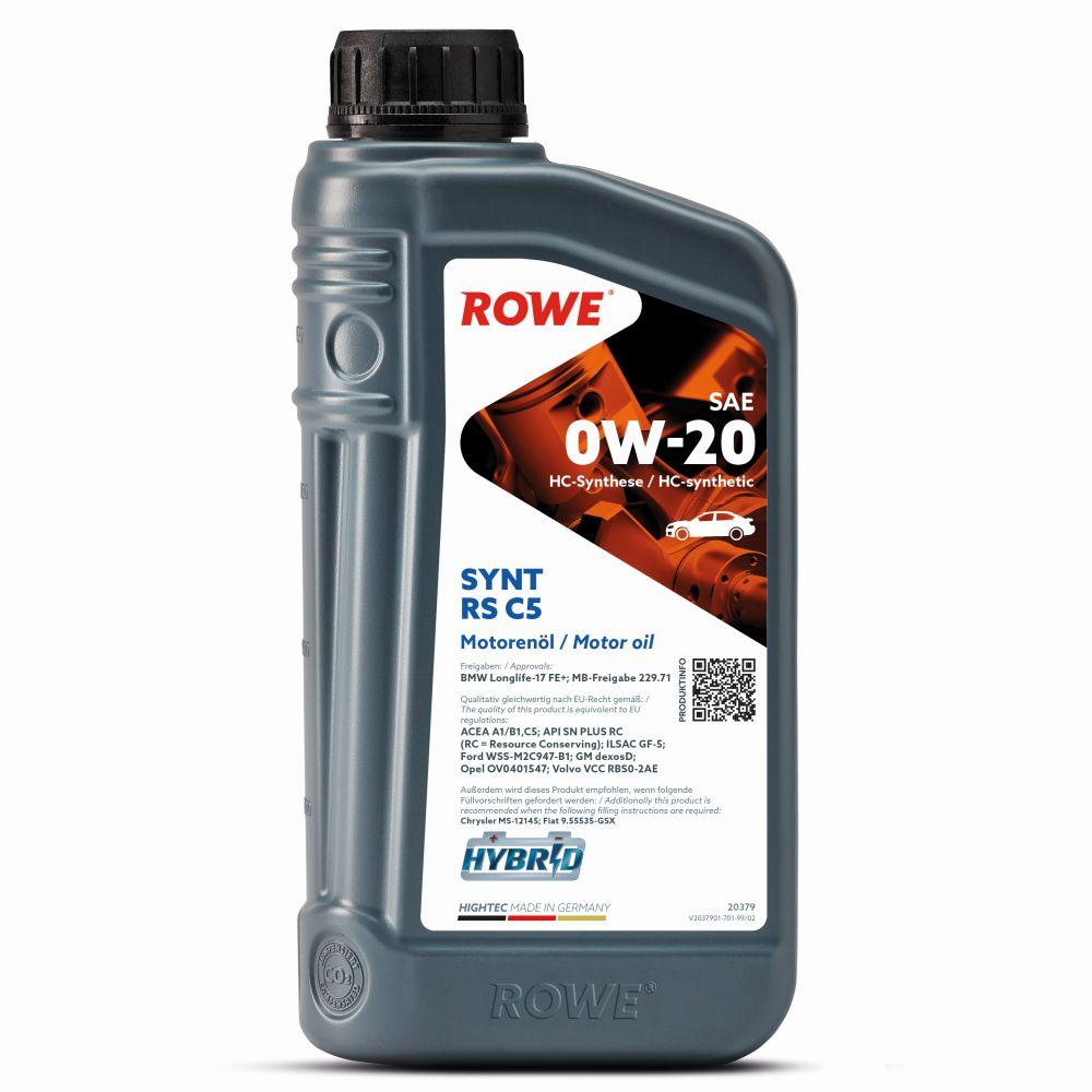 Rowe hightec synt RS C5 0w-20 1 литр масло моторное - ROWE 20379001099