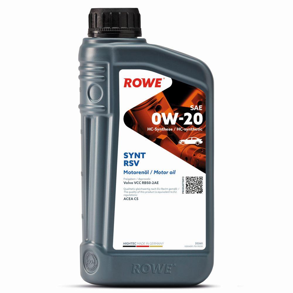 Rowe hightec synt RSV 0w-20 1л масло моторное - ROWE 20260001099
