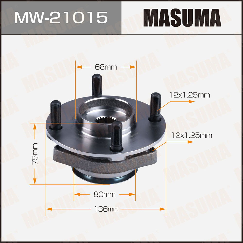 Ступичный узел front tiida, cube / jc11, Z12 (with abs) - Masuma MW21015