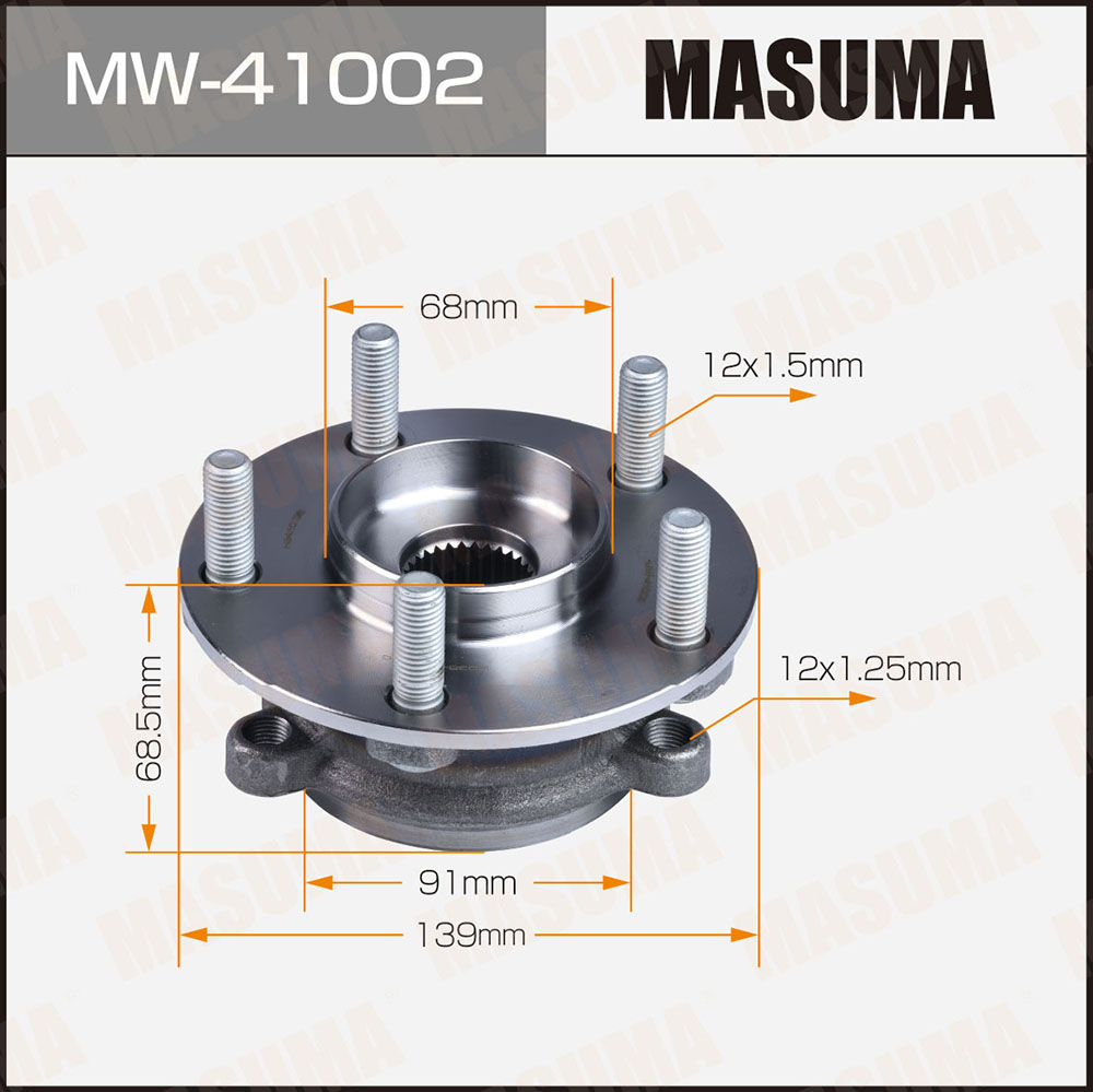 Подшипник ступицы колеса со ступицей (комплект) - Masuma MW-41002
