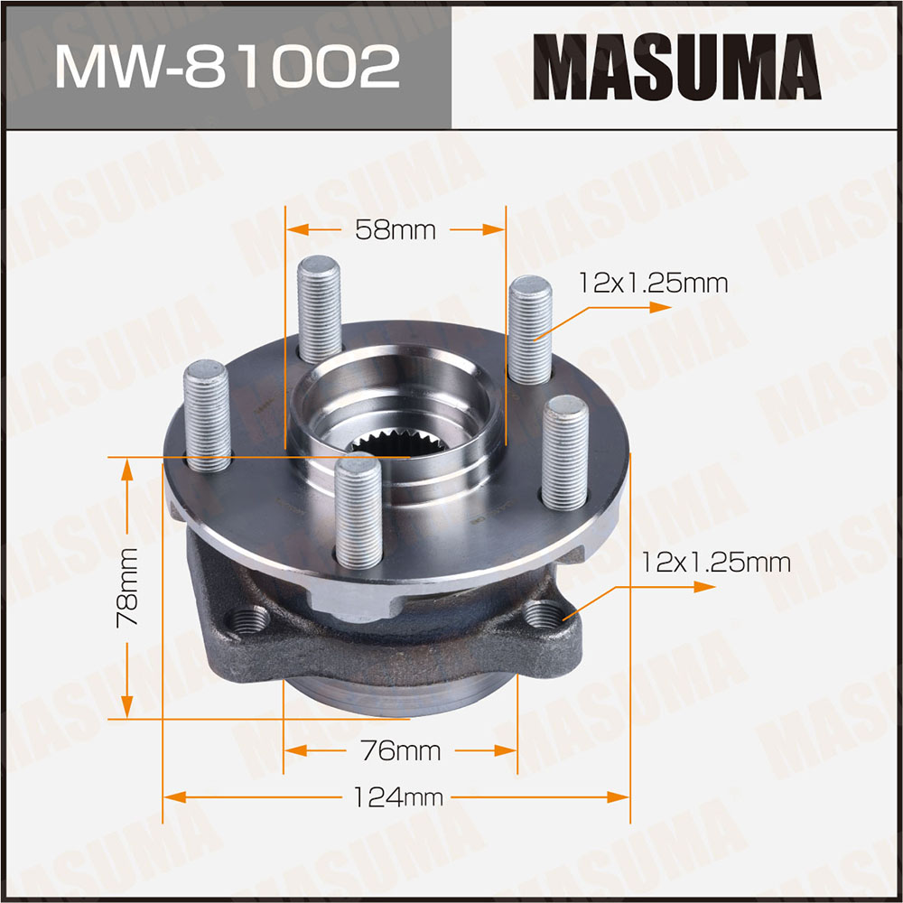 Ступичный узел - Masuma MW-81002