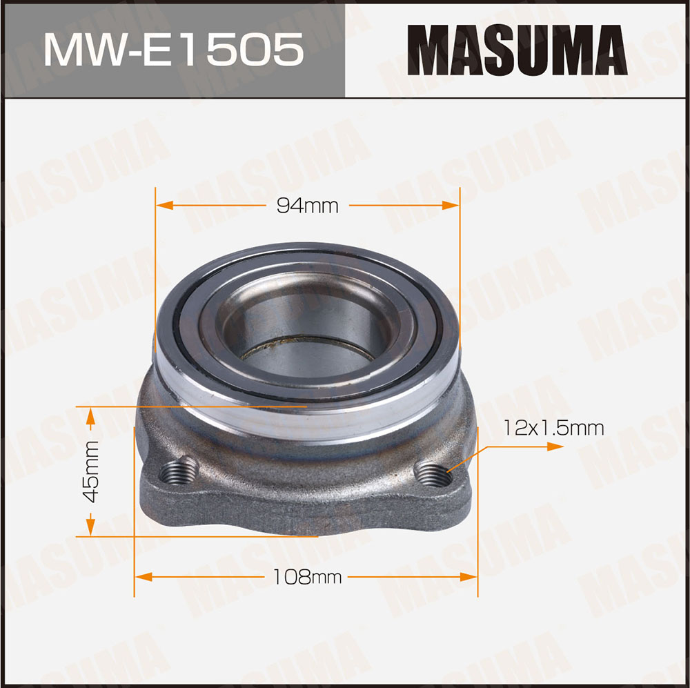 Ступичный узел rear BMW 5-series (f10), 6-series (f13) (with abs) - Masuma MWE1505