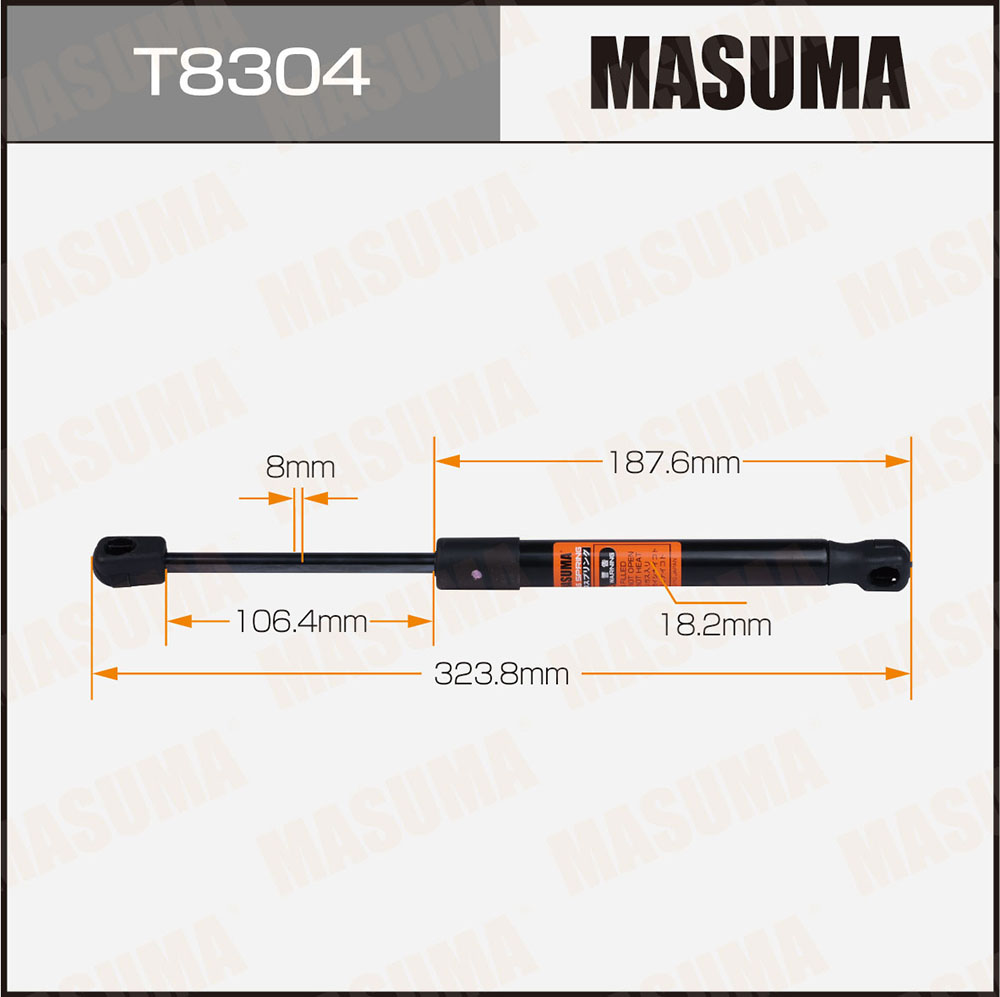 Упор газовый багажника, L=323.8mm - Masuma T8304