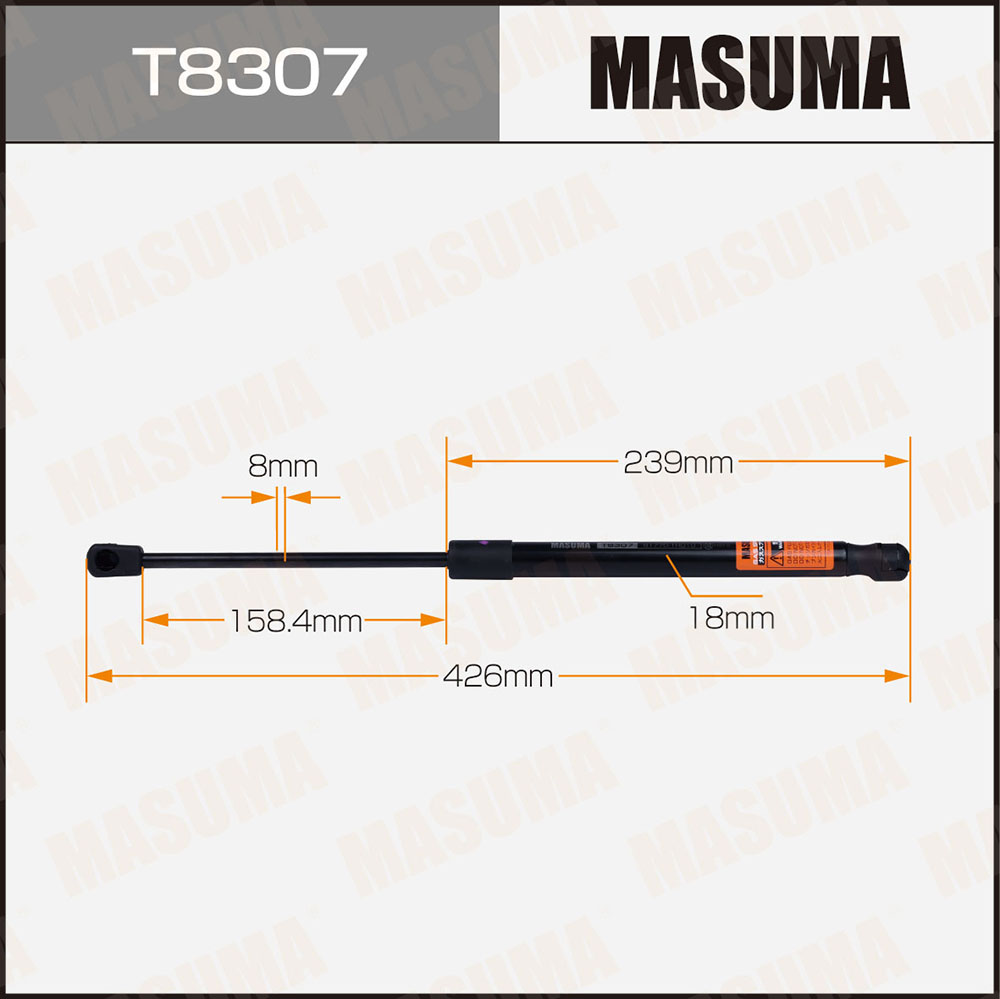 Упор газовый L=426мм багажника - Masuma T8307