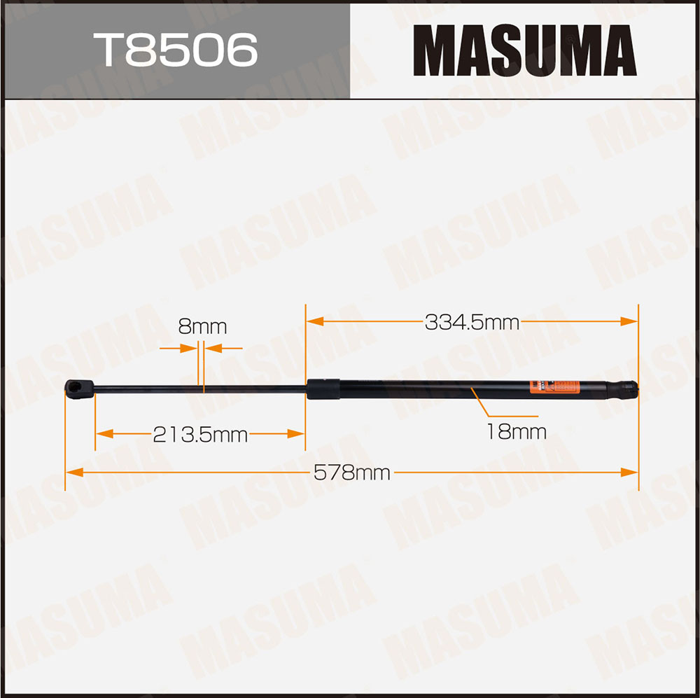 Упор газовый багажника, L=578mm - Masuma T8506