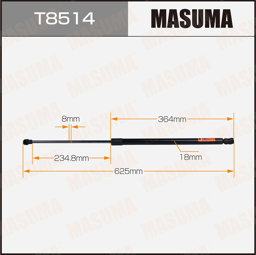 Упор газовый багажника, L=625mm - Masuma T8514