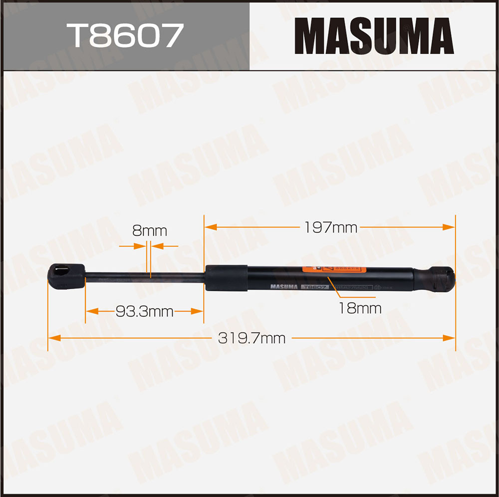 Упор газовый багажника, L=319.7mm - Masuma T8607