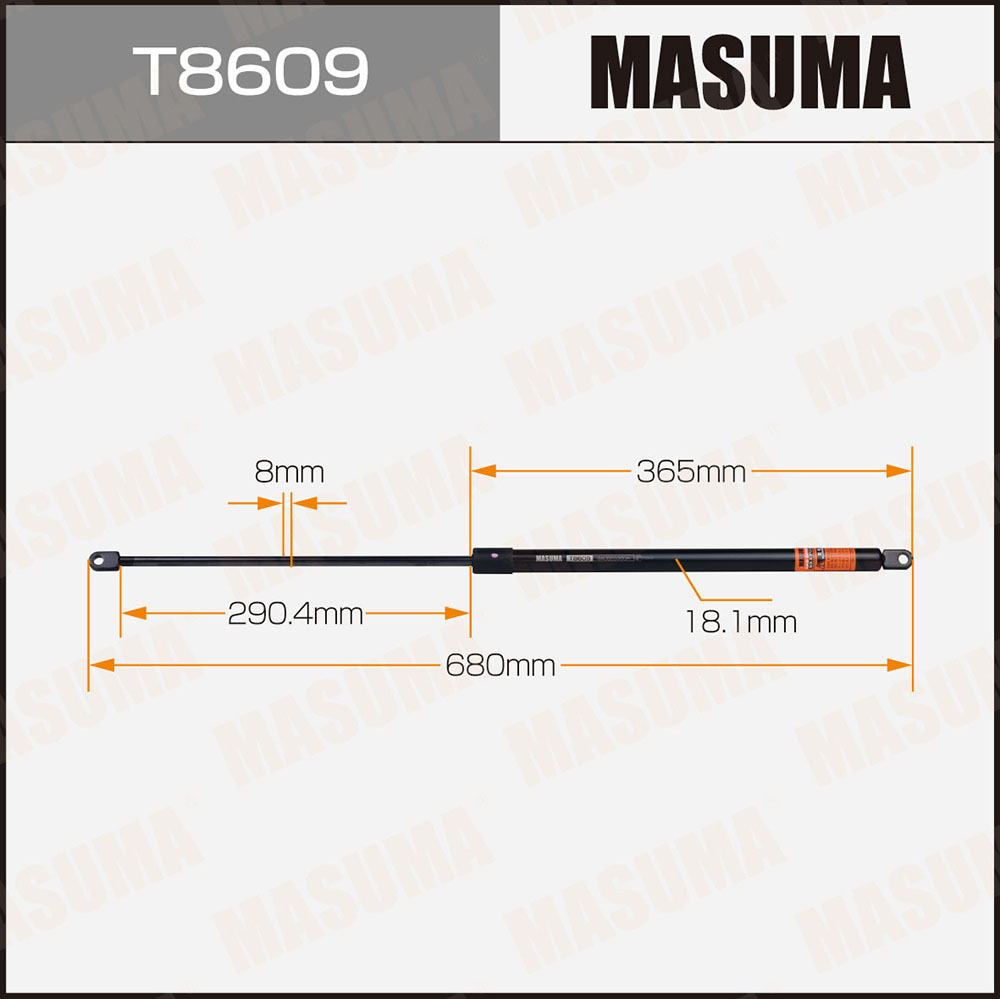 Упор газовый капота, L=680mm - Masuma T8609