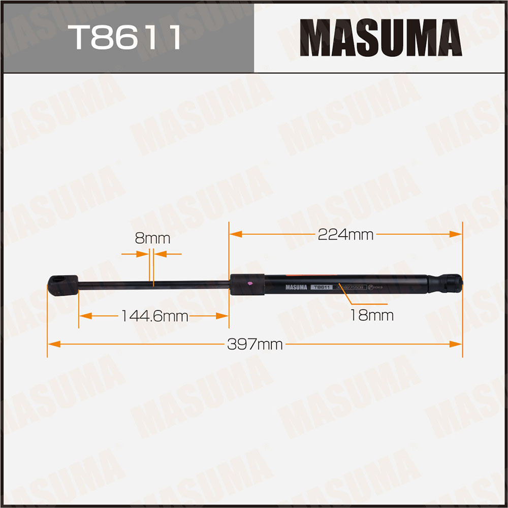 Упор газовый багажника, L=397mm - Masuma T8611