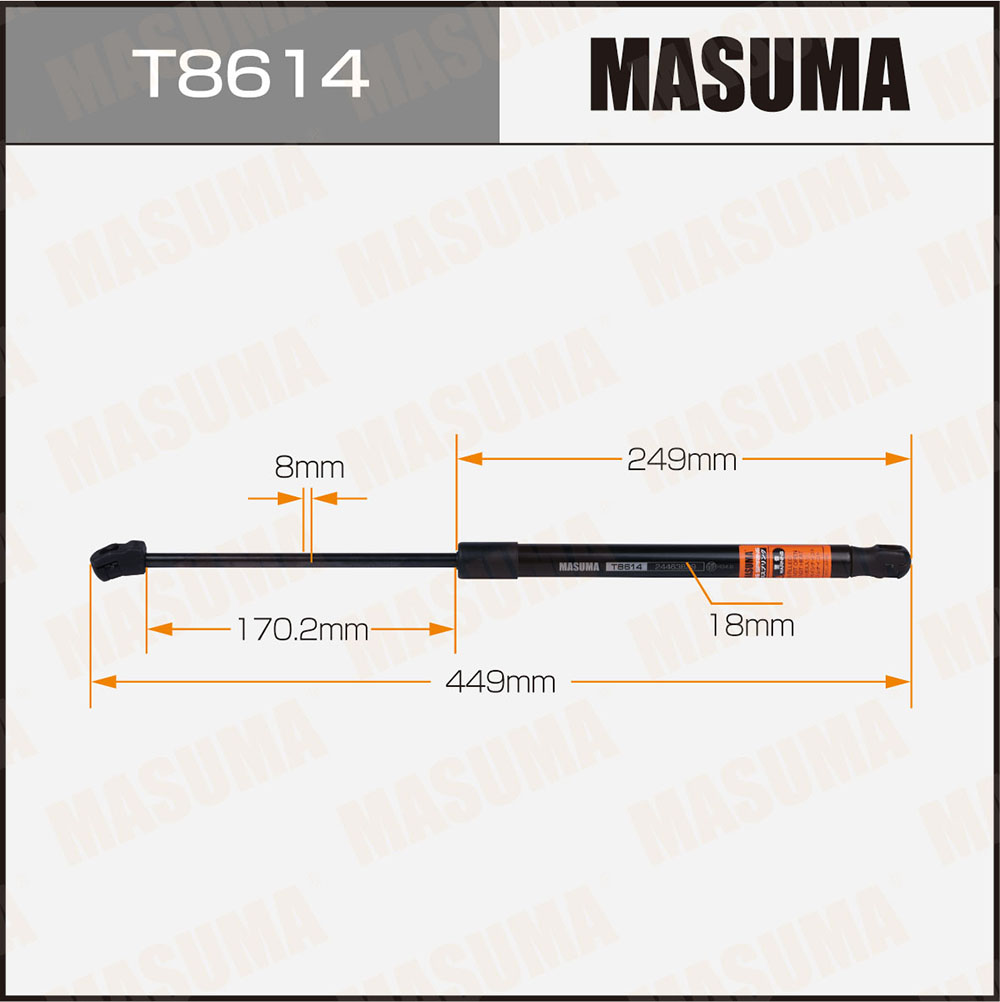 Упор газовый багажника, L=449mm - Masuma T8614
