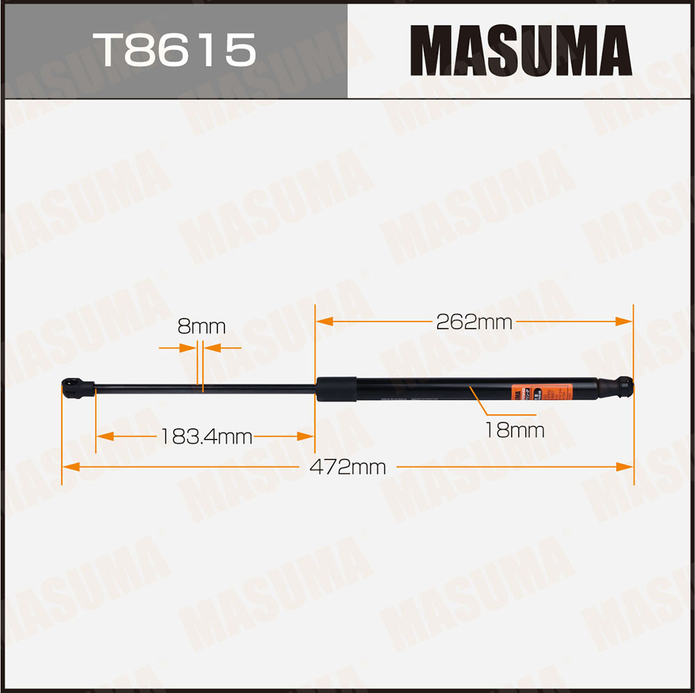 Упор газовый багажника, L=472mm - Masuma T8615