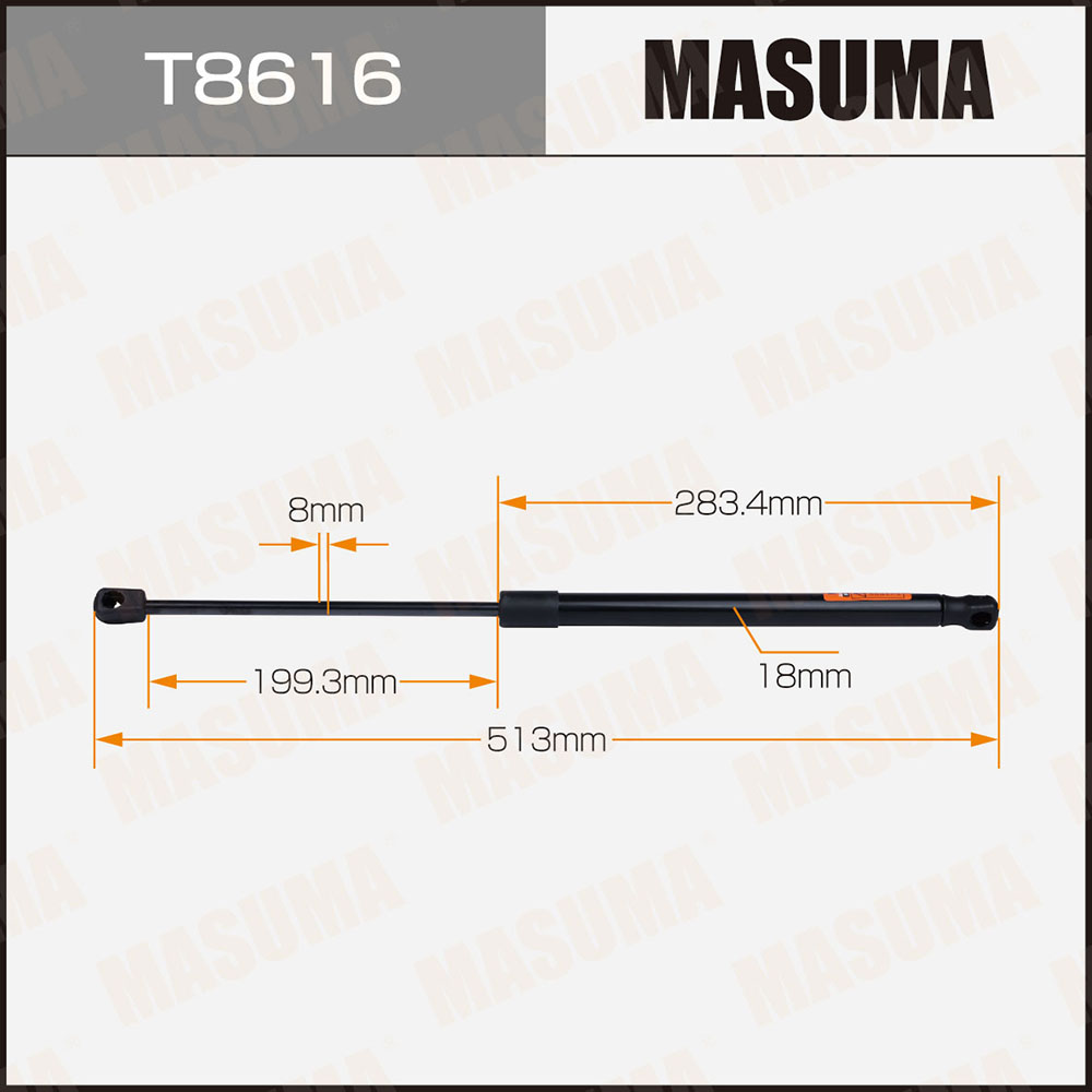 Упор газовый багажника, L=513mm - Masuma T8616