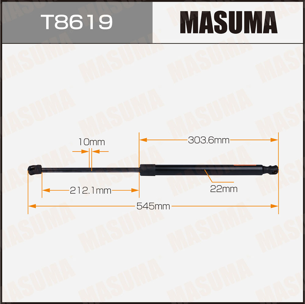 Упор газовый багажника masuma, L=545mm (1/40) - Masuma T8619