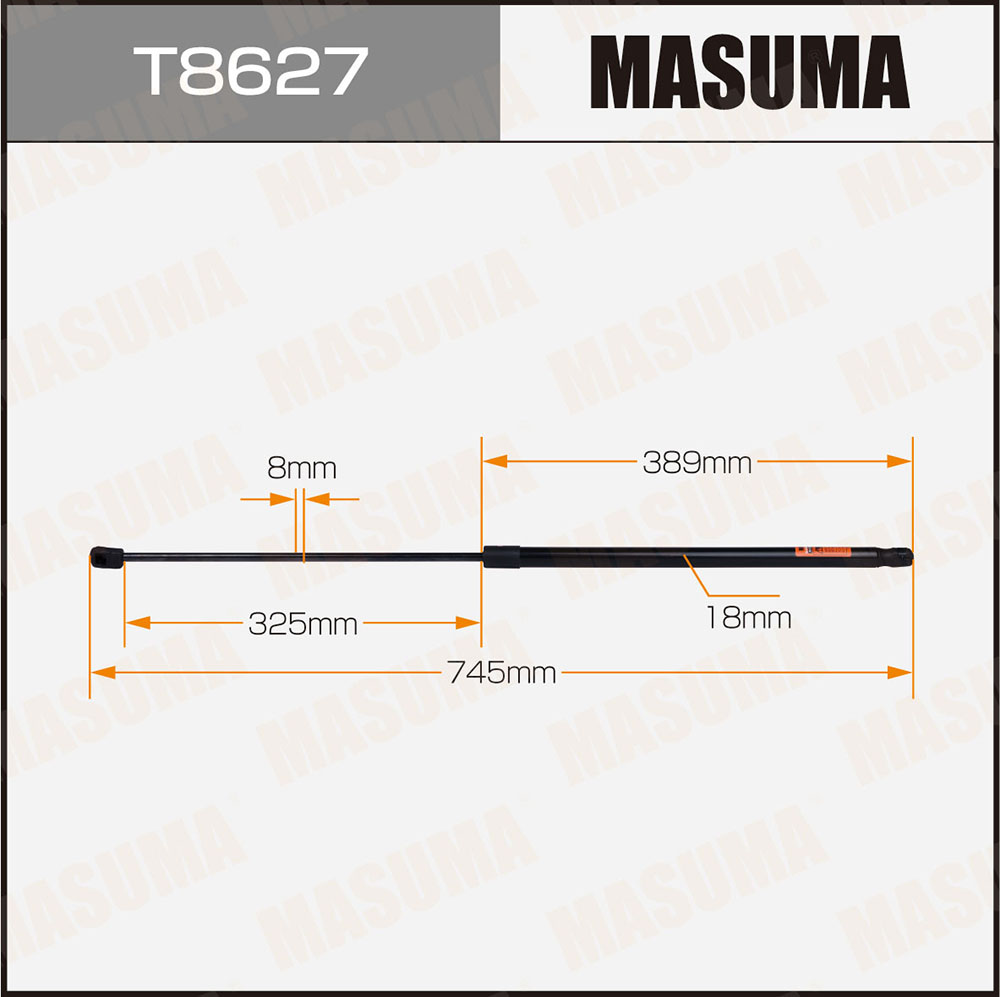Упор газовый капота, L=745mm - Masuma T8627