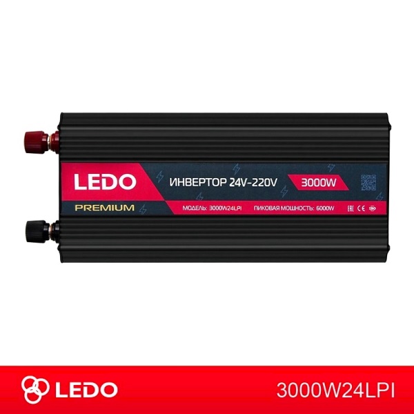 Инвертор 24v-220v 3000w Premium - LEDO 3000W24LPI