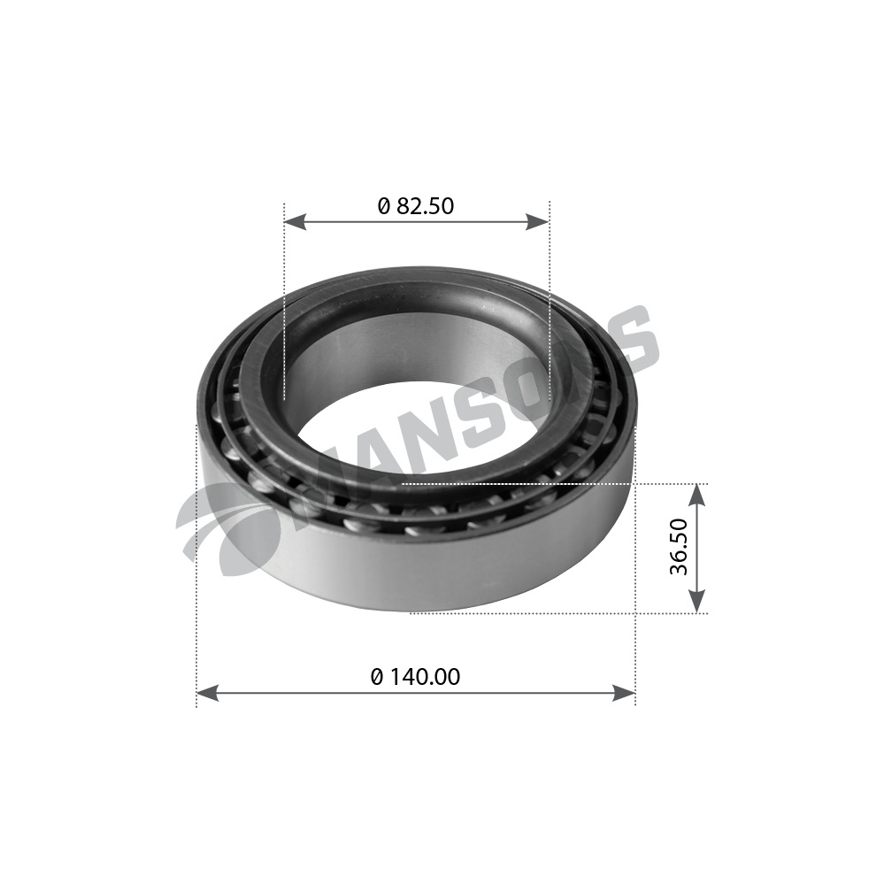 Подшипник ступицы зад. наруж Inter с обоймой 580/572 - Mansons 700316