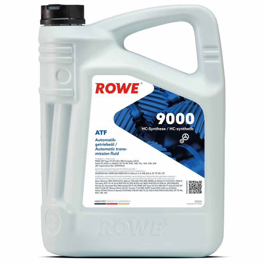 Масло трансмиссионное hightec ATF 9000 для акпп (5 л) - ROWE 25020005099