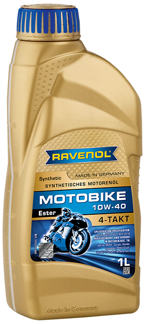 Масло моторное Motobike 4-T Ester 10w-40 1л (полусинтетика) - RAVENOL 1172112001