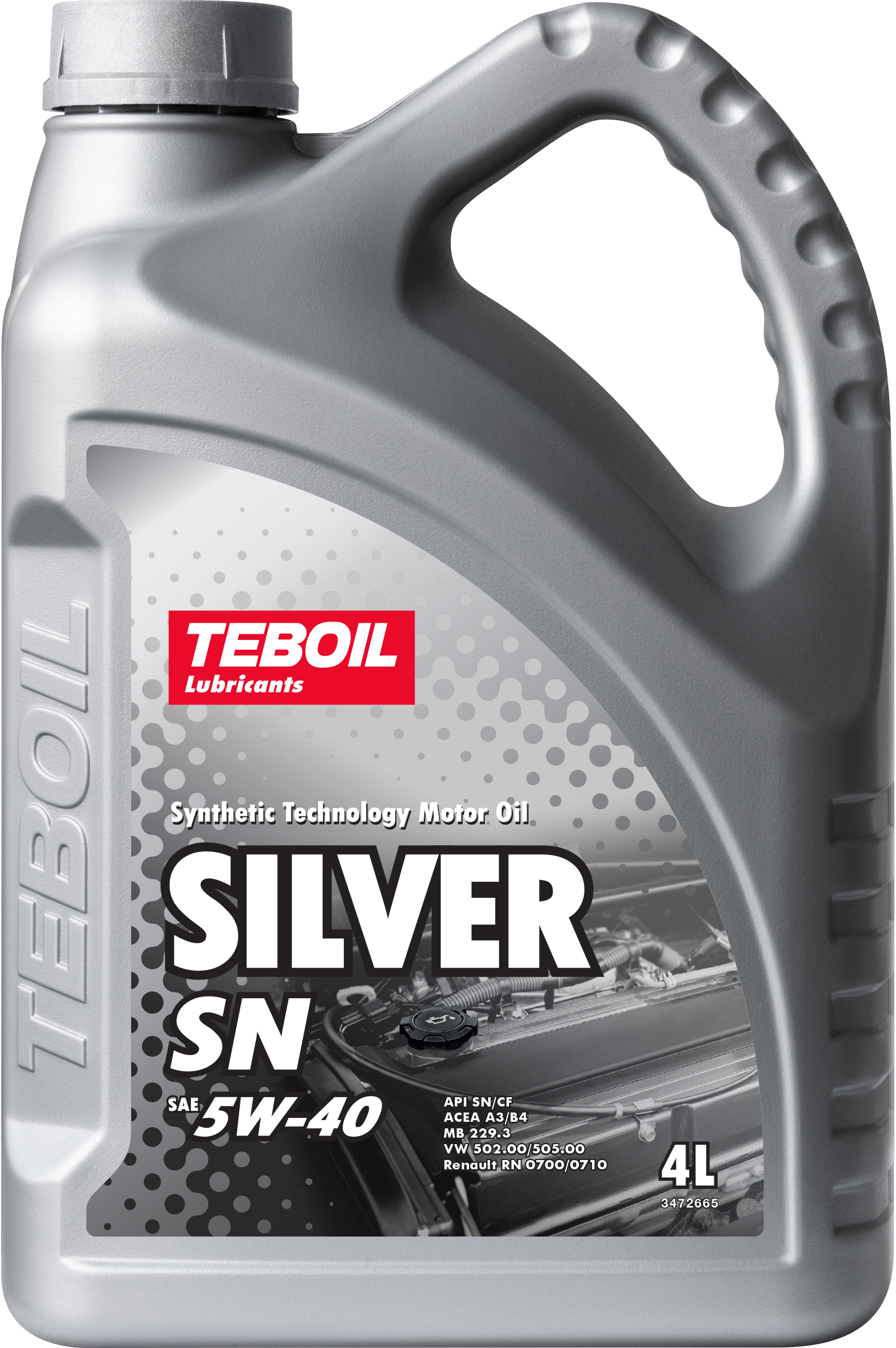 5w-40 Silver SN 4л (полусинт. мотор. масло) - TEBOIL 3453924