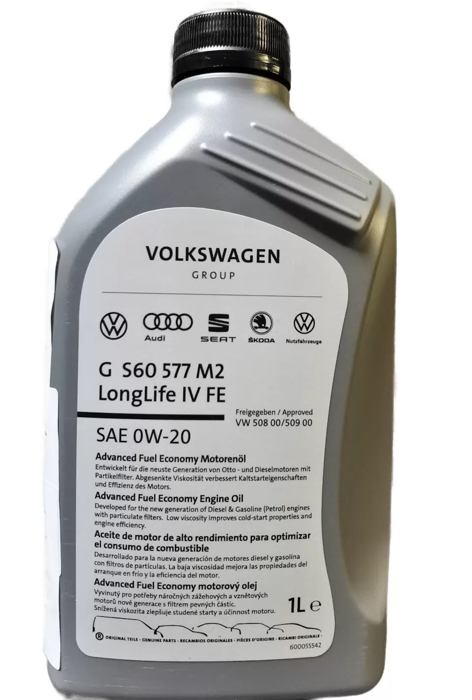 Масло моторное 0w20 Longlife IV 50800/50900 (euro) 1L - VAG GS60577M2EUR