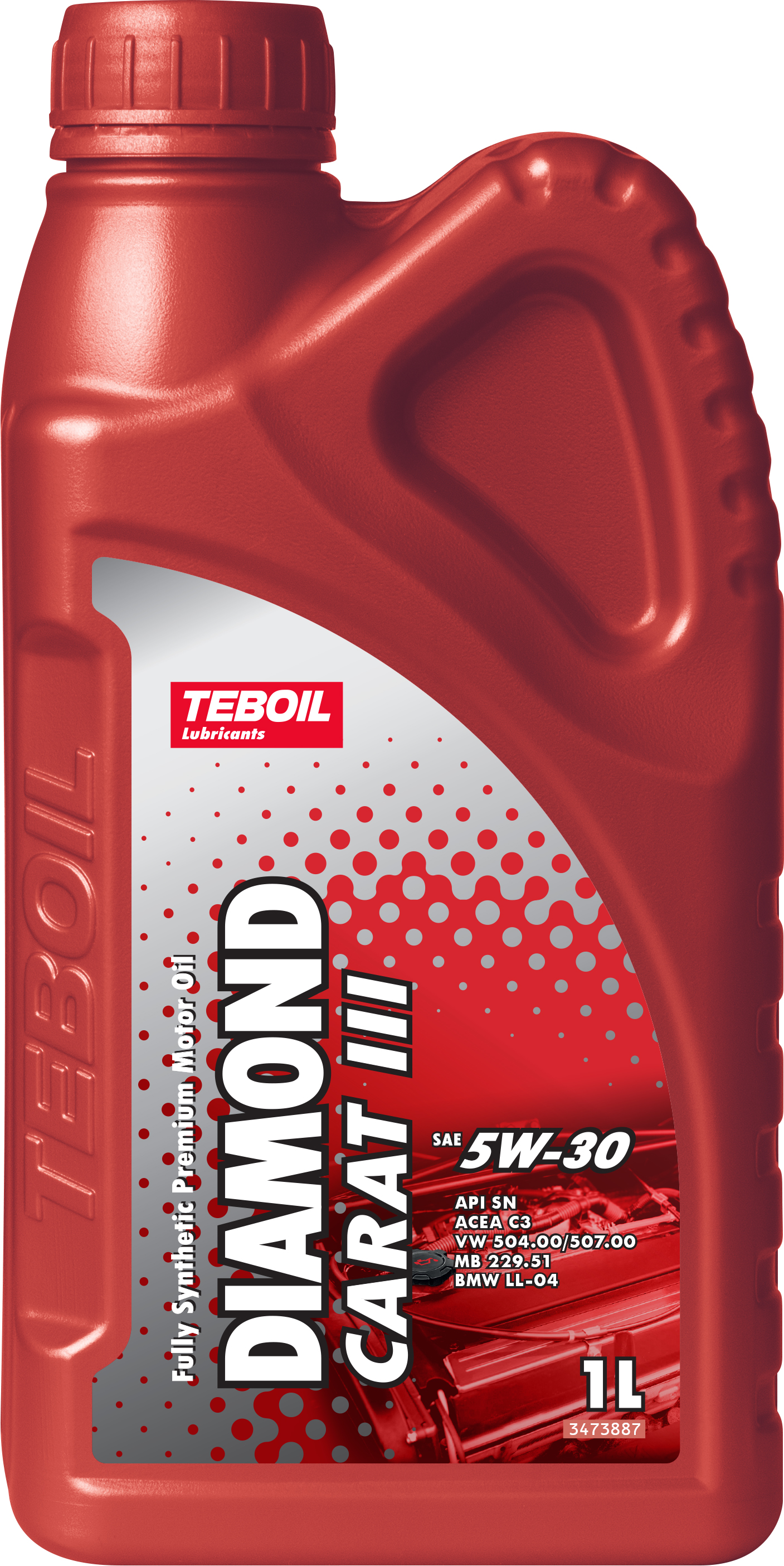 5w-30 Diamond Carat III 1л (синт. мотор. масло) - TEBOIL 3453946