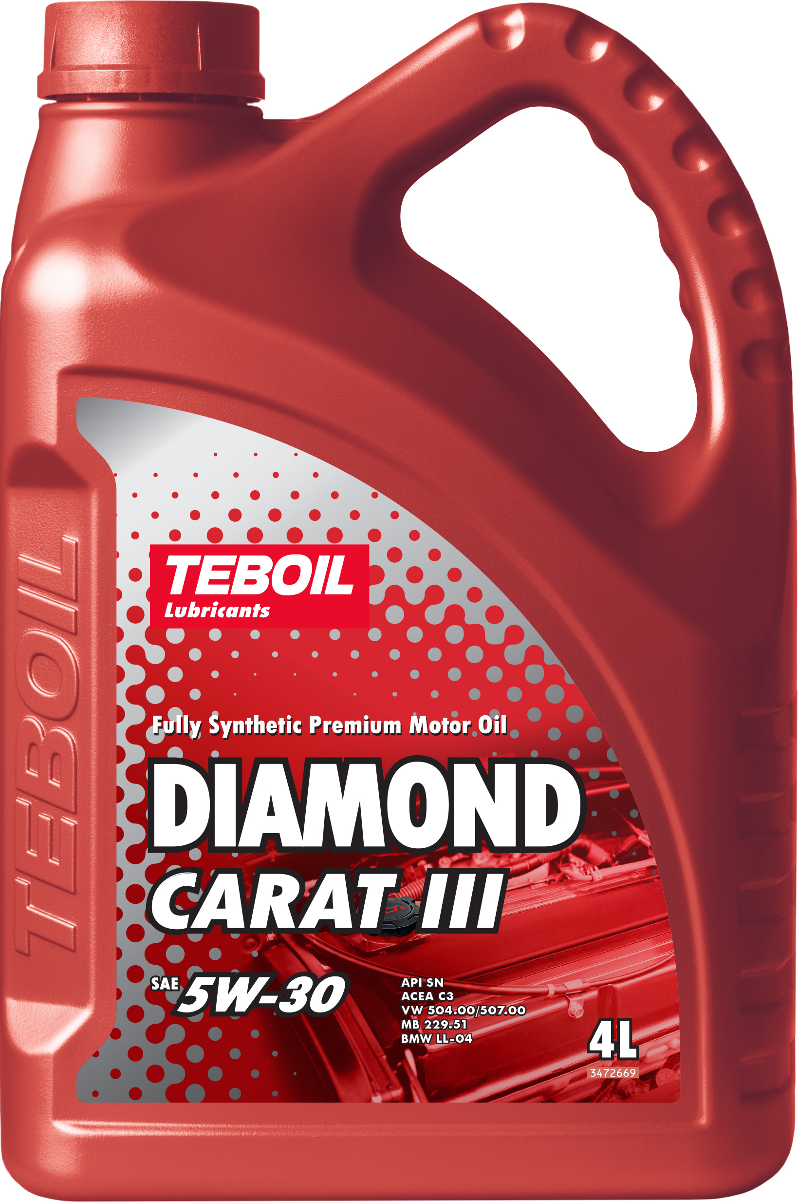 5w-30 Diamond Carat III 4л (синт. мотор. масло) - TEBOIL 3453947