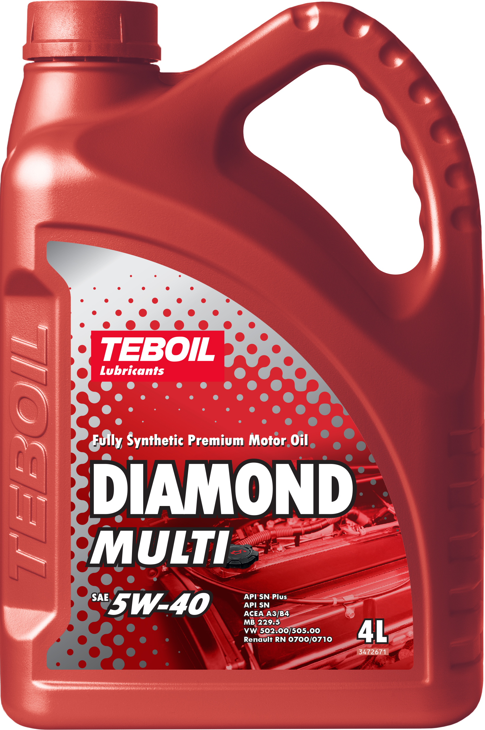 5w-40 Diamond Multi 4л (синт. мотор. масло) - TEBOIL 3455081