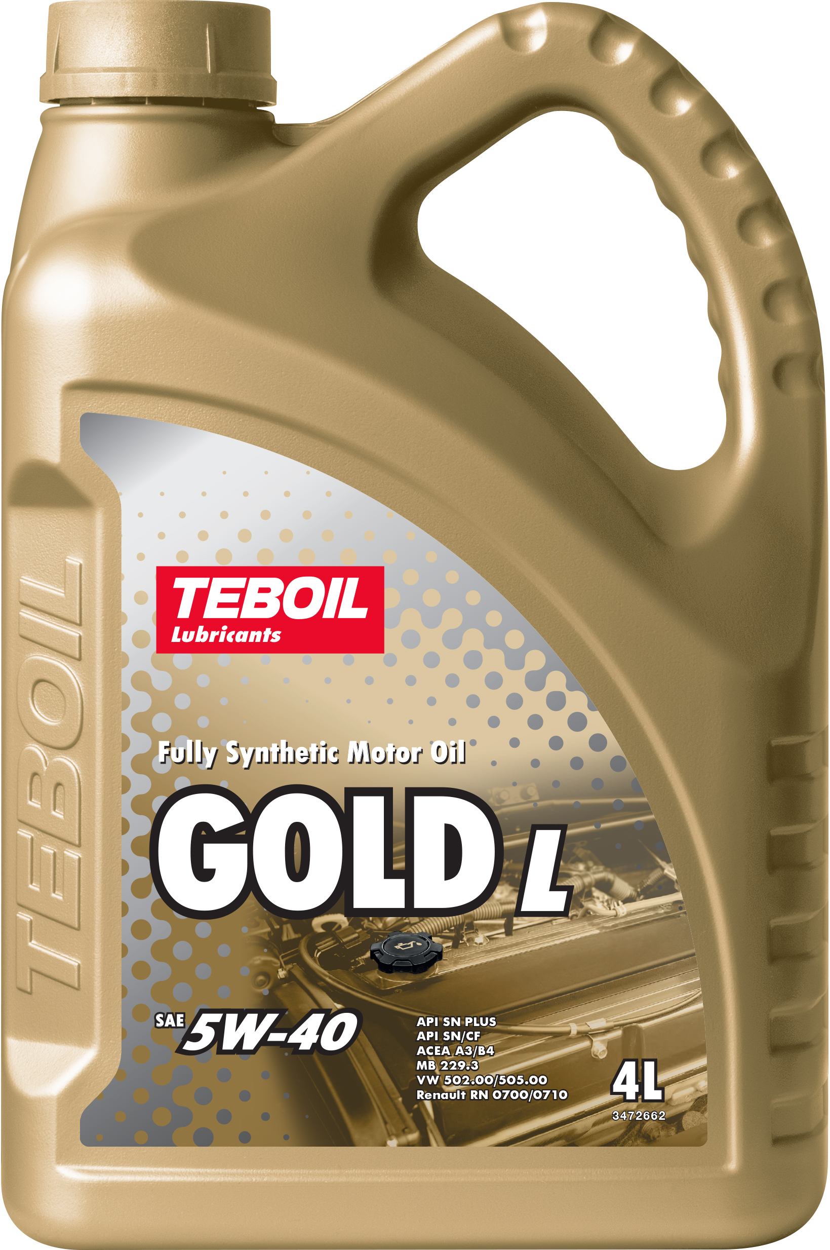 5w-40 Gold l 4л (синт. мотор. масло) - TEBOIL 3475041