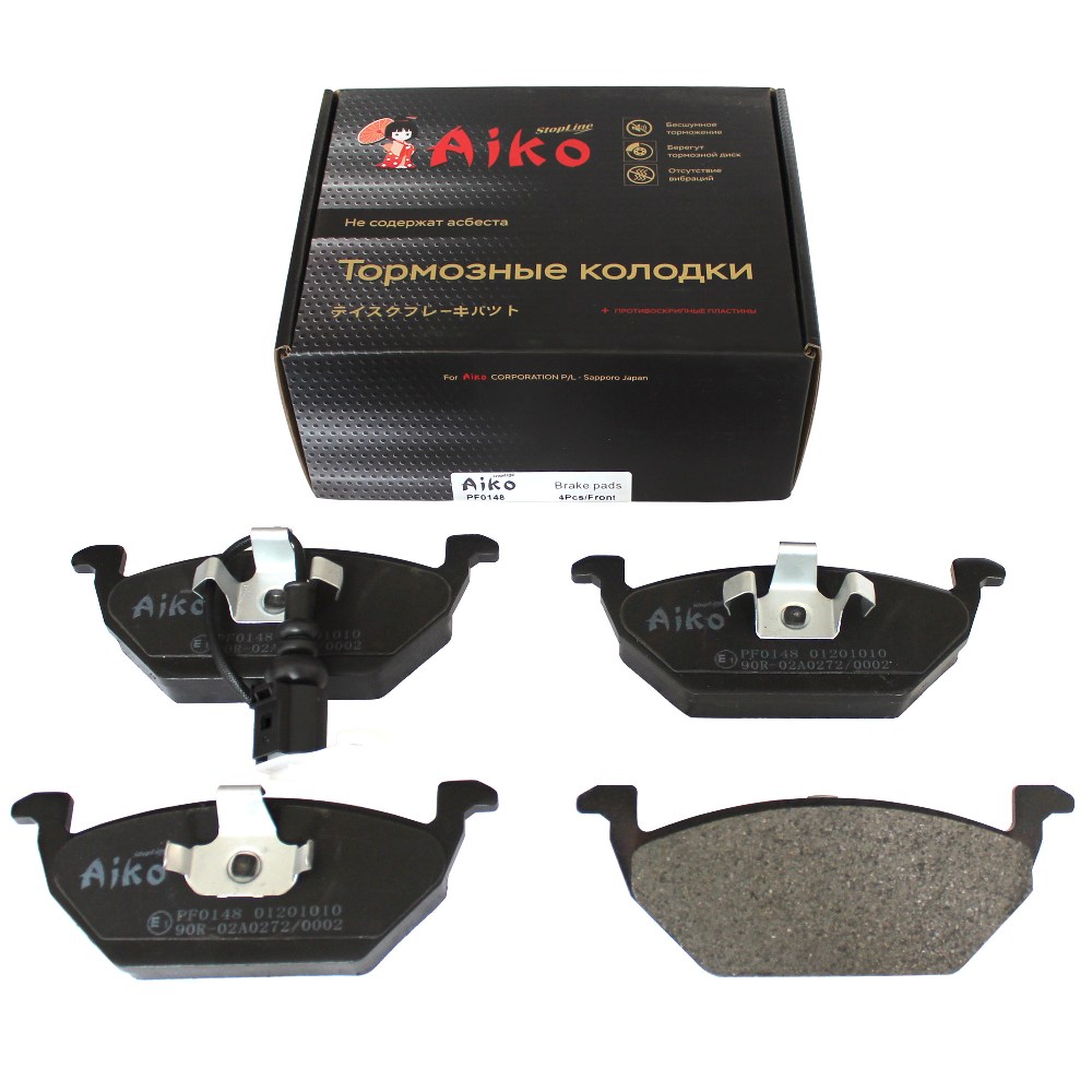 Колодки тормозные VW Golf, skoda Octavia, Polo (1998- ) передние - Aiko PF0148