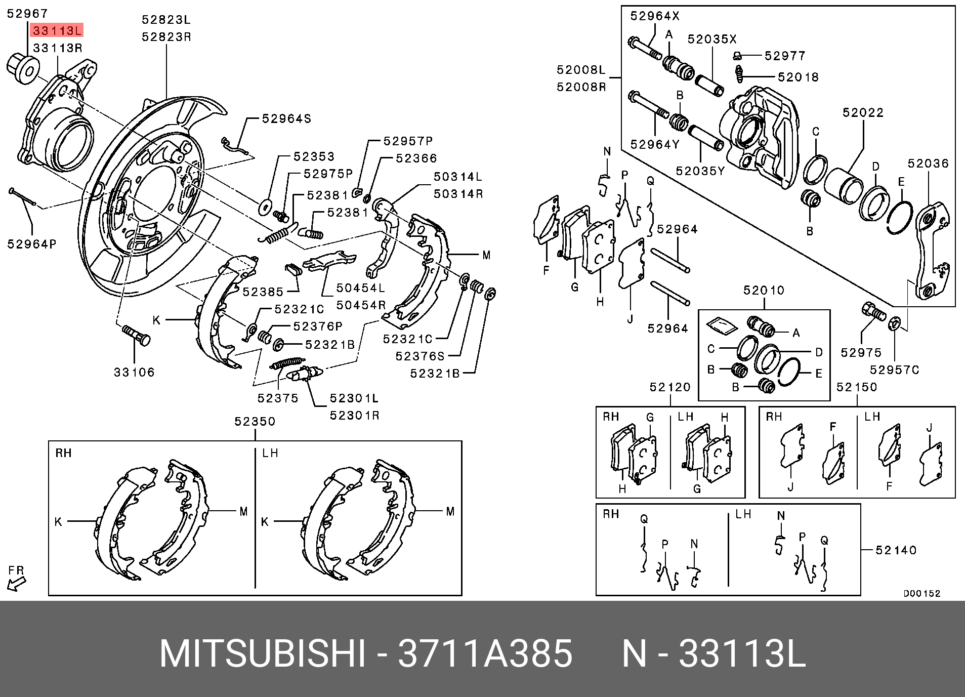 Корпус подшипника задней ступицы - Mitsubishi 3711A385
