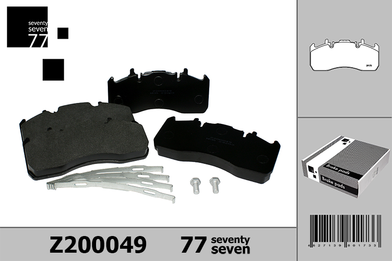 Колодки тормозные дисковые передние_задние, комплект - Renault Midlum, Volvo FH, FL 2 (2005-) - 77 Seventy Seven Z200049