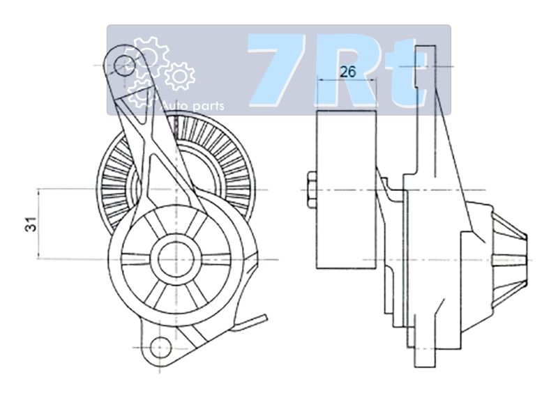 Натяжитель приводного ремня suzuki grand vitara II 2,4 05- - 7RT DRA12692