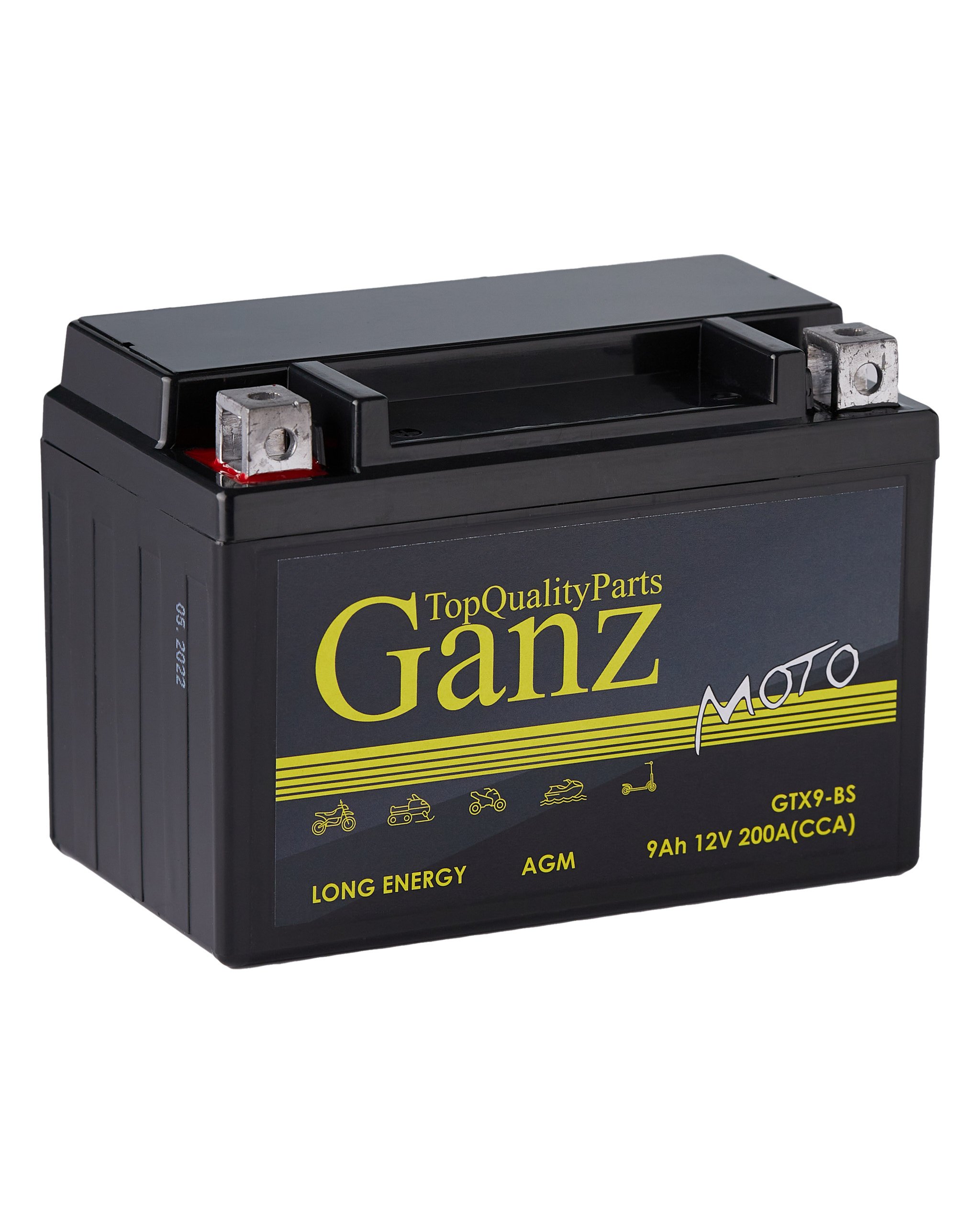 Аккумулятор мото AGM 9 А_ч Прямая 152x87x107 en200 а gtx9-bs - GANZ GN1209