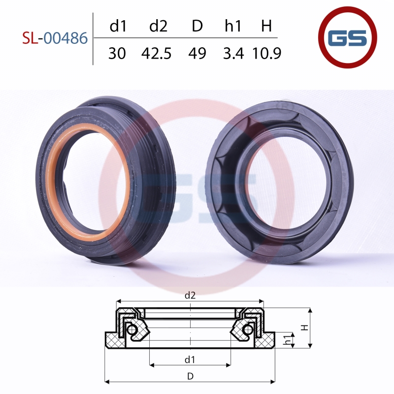 Сальник рулевой рейки 30 42.5_49 3.4_10.9 - GS SL00486