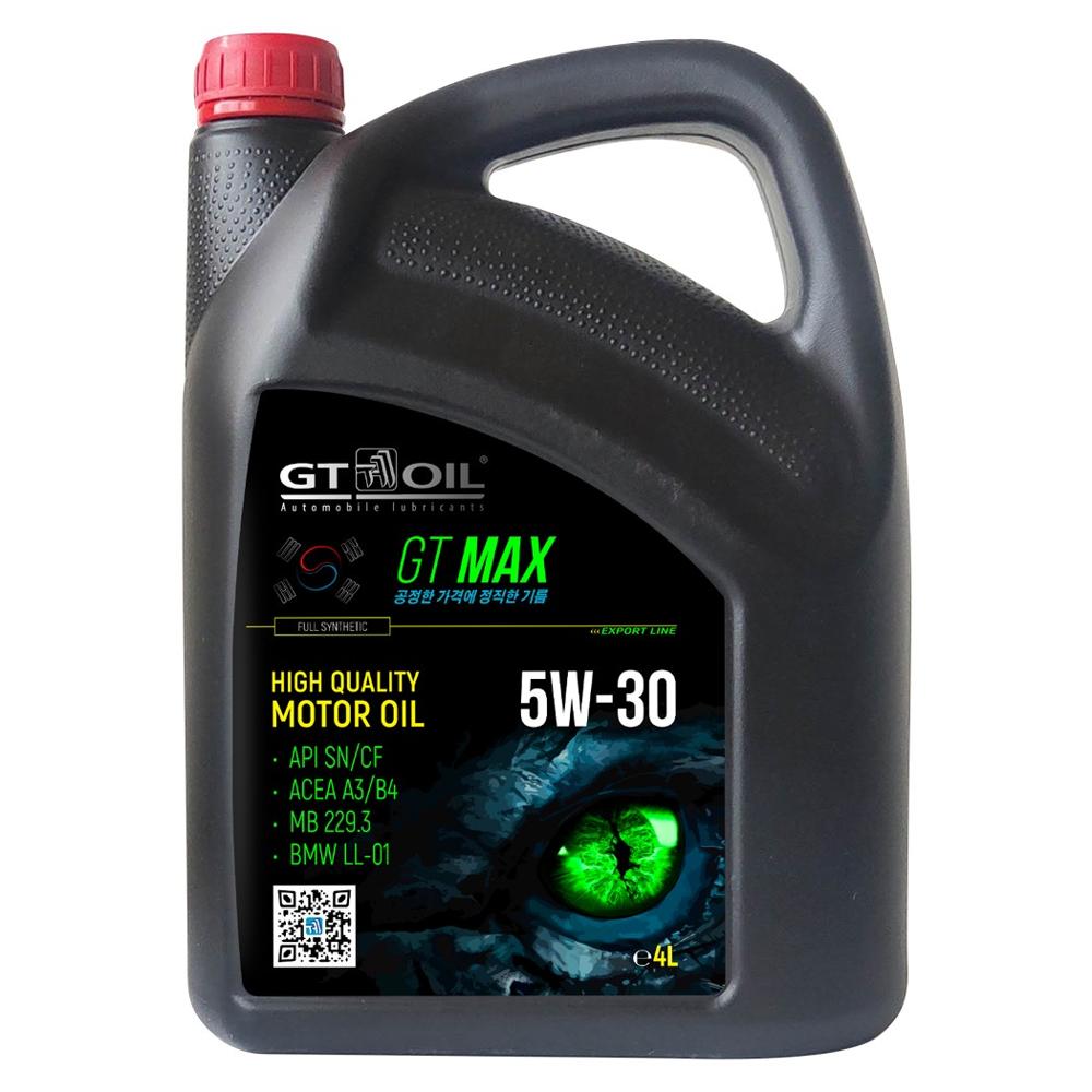 Масло моторное Max 5w-30 синтетическое 4 л - Gt oil 8809059408971