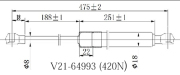 Амортизатор багажника v21-64993 - JETT V2164993