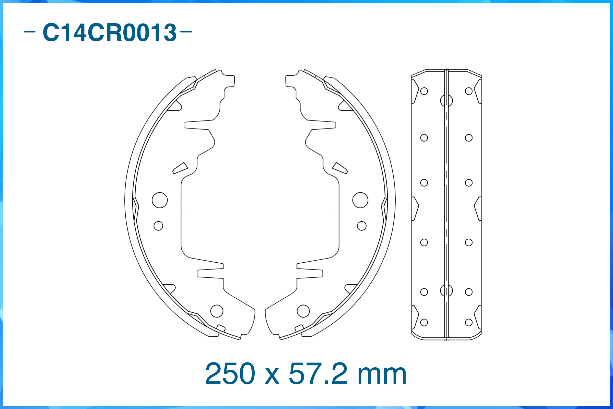 Колодки тормозные барабанные - CWORKS C14CR0013
