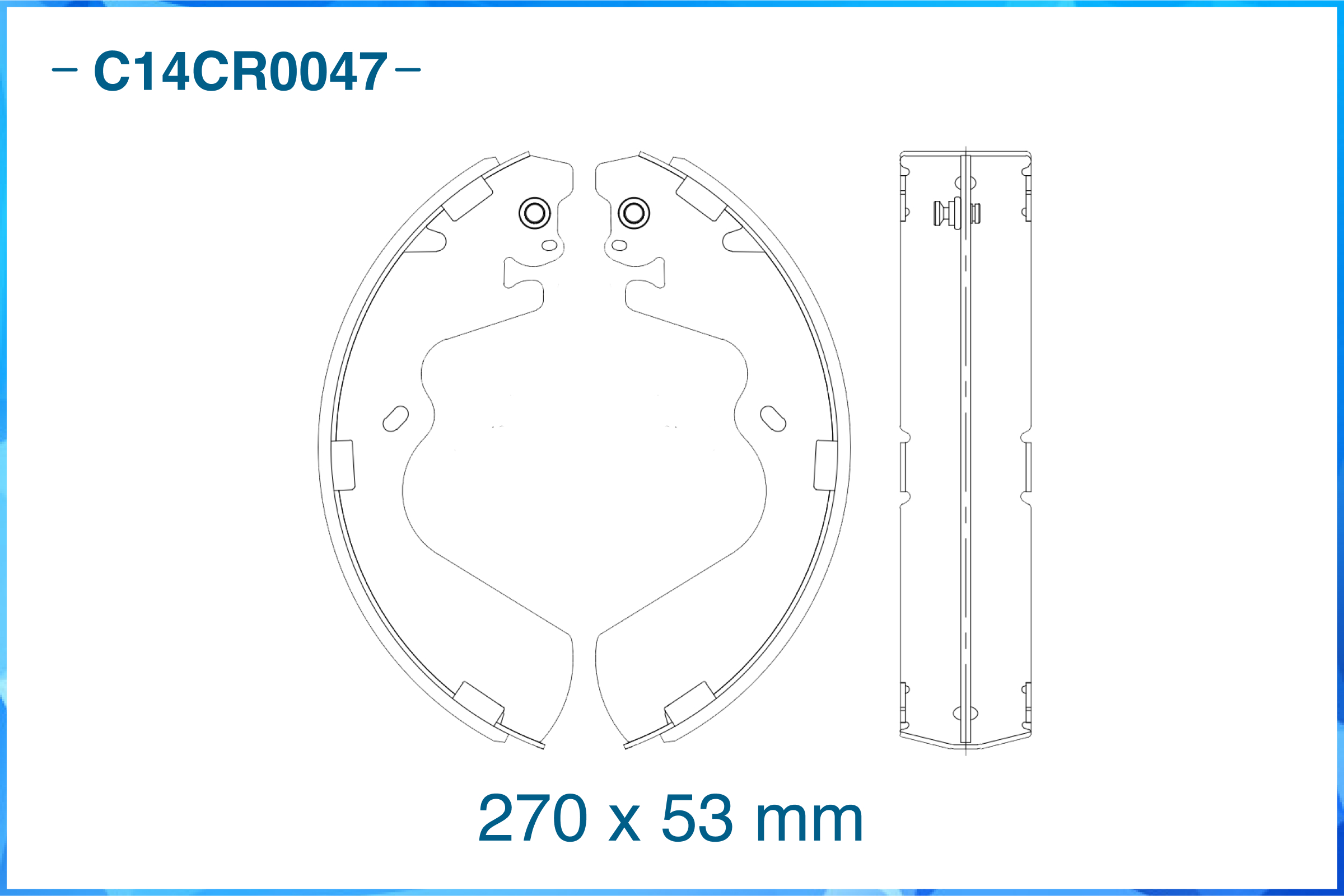 Колодки тормозные барабанные - CWORKS C14CR0047